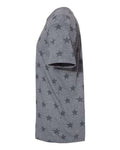 Code Five 3929 Unisex Star Print Tee - Granite Heather Star - side