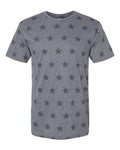 Code Five 3929 Unisex Star Print Tee - Granite Heather Star - front