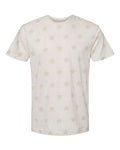 Code Five 3929 Unisex Star Print Tee - Natural Heather Star - front