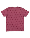 Code Five 3929 Unisex Star Print Tee - Burgundy Star - back