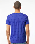 Code Five 3929 Unisex Star Print Tee - Royal Star - model back