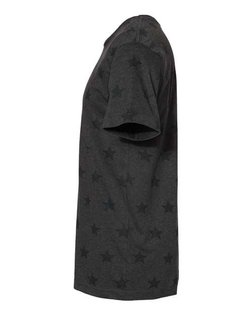 Code Five 3929 Unisex Star Print Tee - Smoke Star - side