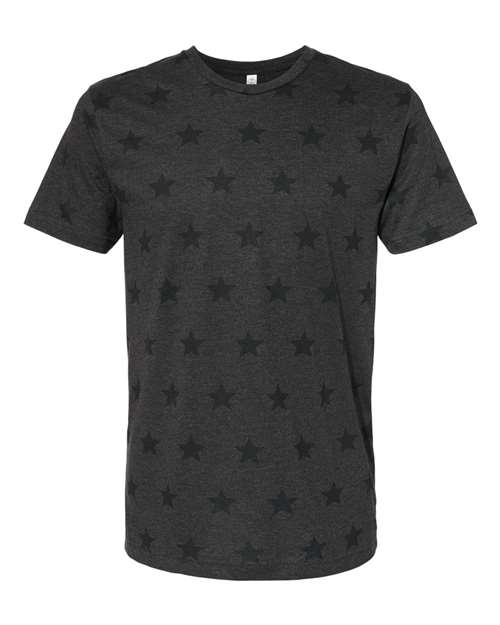 Code Five 3929 Unisex Star Print Tee - Smoke Star - front