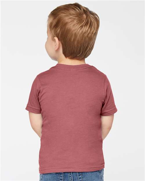 Rabbit Skins 3321 Toddler Fine Jersey Tee - Rouge - model back