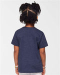 Rabbit Skins 3321 Toddler Fine Jersey Tee - Vintage True Navy - model back