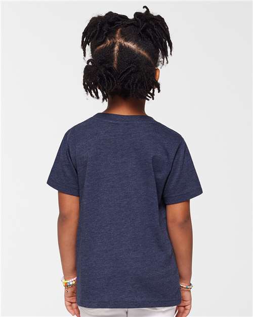 Rabbit Skins 3321 Toddler Fine Jersey Tee - Vintage True Navy - model back