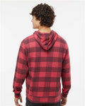 J America 8871 Triblend Fleece Hooded Sweatshirt - Red Triblend Buffalo - model back