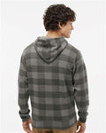 J America 8871 Triblend Fleece Hooded Sweatshirt - Smoke Triblend Buffalo - model back
