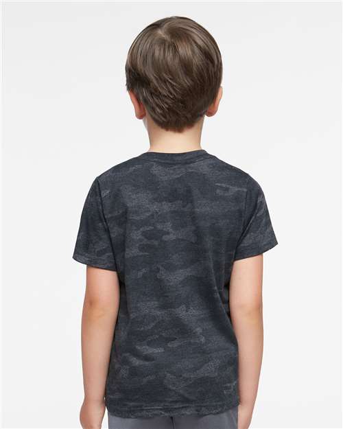 Rabbit Skins 3321 Toddler Fine Jersey Tee - Storm Camo - model back