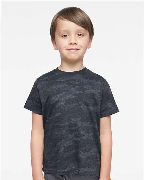 Rabbit Skins 3321 Toddler Fine Jersey Tee - Storm Camo - model front