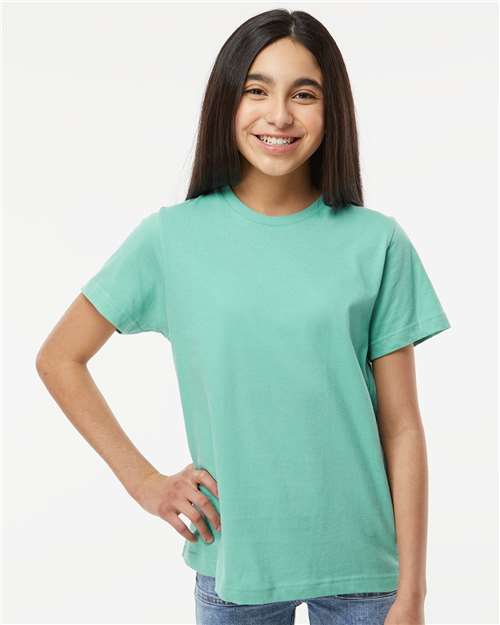 LAT 6101 Youth Fine Jersey Tee - Saltwater - model front