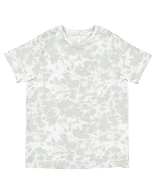 LAT 6101 Youth Fine Jersey Tee - Haze Tie Dye - front
