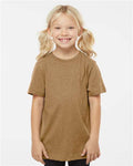 LAT 6101 Youth Fine Jersey Tee - Vintage Coyote Brown - model front