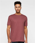 LAT 6901 Unisex Fine Jersey Tee - Rouge - model front