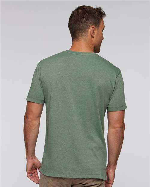 LAT 6902 Unisex Vintage Wash Tee - Washed Basil - model back