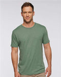LAT 6902 Unisex Vintage Wash Tee - Washed Basil - model front