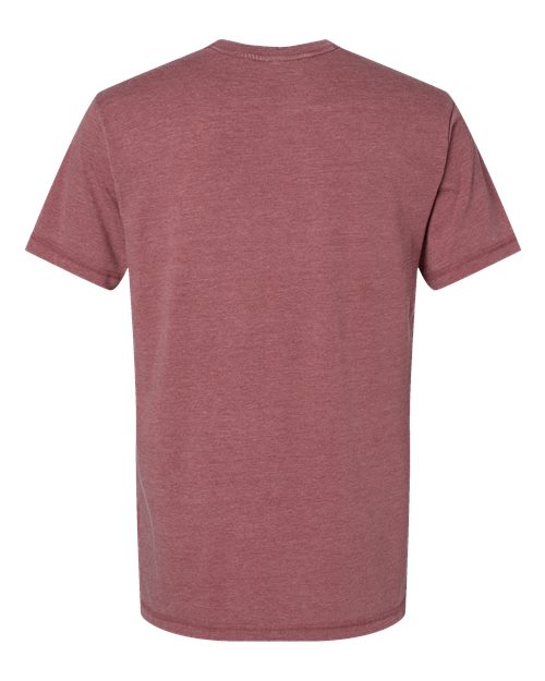 LAT 6902 Unisex Vintage Wash Tee - Washed Rouge - back