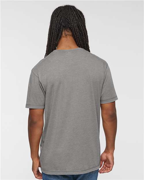 LAT 6902 Unisex Vintage Wash Tee - Washed Grey - model back