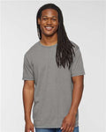 LAT 6902 Unisex Vintage Wash Tee - Washed Grey - model front