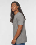 LAT 6902 Unisex Vintage Wash Tee - Washed Grey - model side