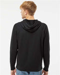 Independent Trading Co. SS1000 Unisex Icon Lightweight Loopback Terry Hooded Sweatshirt - Black - model back