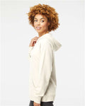 Independent Trading Co. SS1000 Unisex Icon Lightweight Loopback Terry Hooded Sweatshirt - Bone - model side