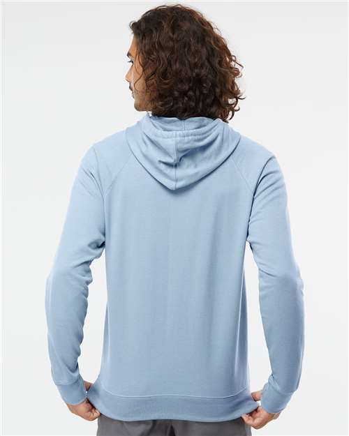 Independent Trading Co. SS1000 Unisex Icon Lightweight Loopback Terry Hooded Sweatshirt - Misty Blue - model back