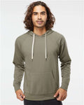 Independent Trading Co. SS1000 Unisex Icon Lightweight Loopback Terry Hooded Sweatshirt - Olive - model front