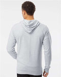 Independent Trading Co. SS1000 Unisex Icon Lightweight Loopback Terry Hooded Sweatshirt - Athletic Heather - model back