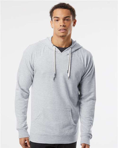 Independent Trading Co. SS1000 Unisex Icon Lightweight Loopback Terry Hooded Sweatshirt - Athletic Heather - model front