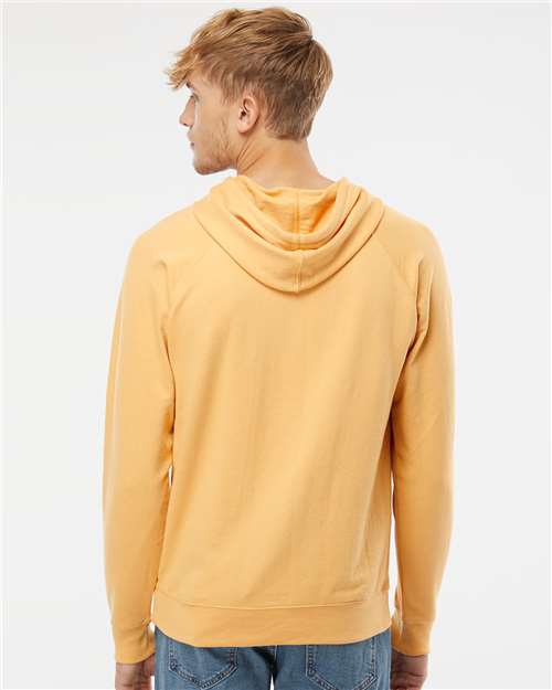 Independent Trading Co. SS1000 Unisex Icon Lightweight Loopback Terry Hooded Sweatshirt - Harvest Gold - model back