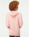 Independent Trading Co. SS1000 Unisex Icon Lightweight Loopback Terry Hooded Sweatshirt - Rose - model back