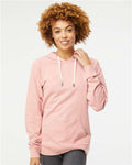 Independent Trading Co. SS1000 Unisex Icon Lightweight Loopback Terry Hooded Sweatshirt - Rose - model front
