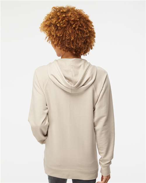 Independent Trading Co. SS1000 Unisex Icon Lightweight Loopback Terry Hooded Sweatshirt - Sand - model back