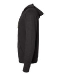 Independent Trading Co. SS1000Z Unisex Icon Lightweight Loopback Terry Full-Zip Hooded Sweatshirt - Charcoal Heather - side