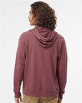 Independent Trading Co. SS1000Z Unisex Icon Lightweight Loopback Terry Full-Zip Hooded Sweatshirt - Port - model back