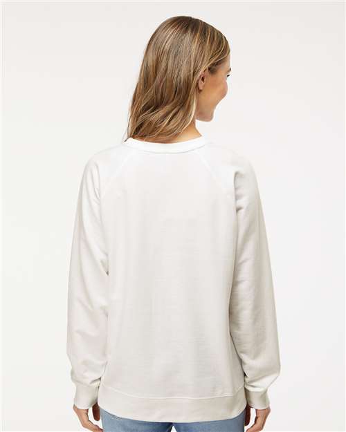 Independent Trading Co. SS1000C Unisex Icon Lightweight Loopback Terry Crewneck Sweatshirt - Bone - model back
