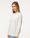 Independent Trading Co. SS1000C Unisex Icon Lightweight Loopback Terry Crewneck Sweatshirt - Bone - model side