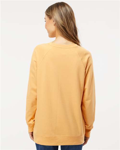 Independent Trading Co. SS1000C Unisex Icon Lightweight Loopback Terry Crewneck Sweatshirt - Harvest Gold - model back