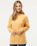 Independent Trading Co. SS1000C Unisex Icon Lightweight Loopback Terry Crewneck Sweatshirt - Harvest Gold - model front