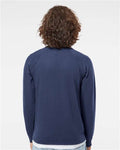 Independent Trading Co. SS1000C Unisex Icon Lightweight Loopback Terry Crewneck Sweatshirt - Indigo - model back