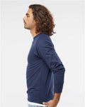 Independent Trading Co. SS1000C Unisex Icon Lightweight Loopback Terry Crewneck Sweatshirt - Indigo - model side