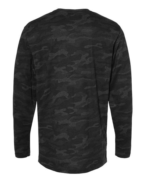 LAT 6918 Unisex Fine Jersey Long Sleeve Tee - Storm Camo - back