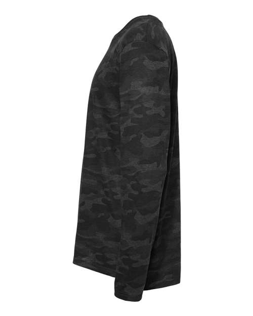 LAT 6918 Unisex Fine Jersey Long Sleeve Tee - Storm Camo - side