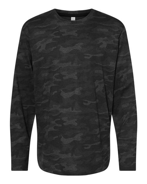 LAT 6918 Unisex Fine Jersey Long Sleeve Tee - Storm Camo - front