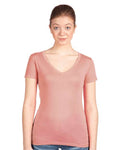 Next Level NL1540 Women's Ideal V-Neck T-Shirt - Desert Pink - model front