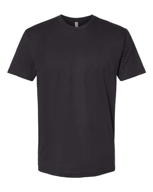 Next Level 3600 Unisex Cotton T-Shirt - Graphite Black - flat front