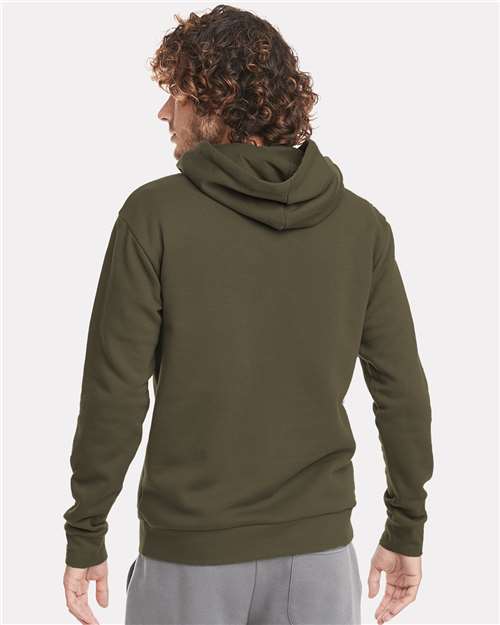 Next Level 9303 Unisex Santa Barbara Hoodie Sweatshirt - Military Green - model back