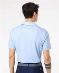 Adidas A498 Men's Ultimate365 Diamond Dot Print Polo - Glow Blue/ White/ Navy - model back