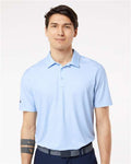 Adidas A498 Men's Ultimate365 Diamond Dot Print Polo - Glow Blue/ White/ Navy - model front